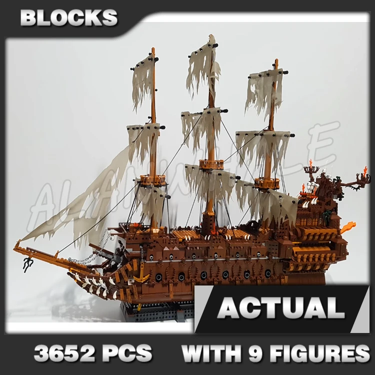 

3652 шт. идеи MOC Пираты Летающий голландец GhostShip морской парусный корабль 16016 строительные блоки игрушки совместимы с моделью
