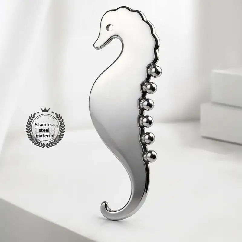 Massaggiatore Manuale per Cuoio Capelluto, Strumento Portatile in Acciaio Inossidabile Gua Sha per Lifting Viso e Rilassamento Testa - immagine 5