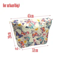 Tanqu New Composite Twill Cloth Waterproof Inner Lining Insert Zipper Pocket for Big Obag urban for O Bag 2