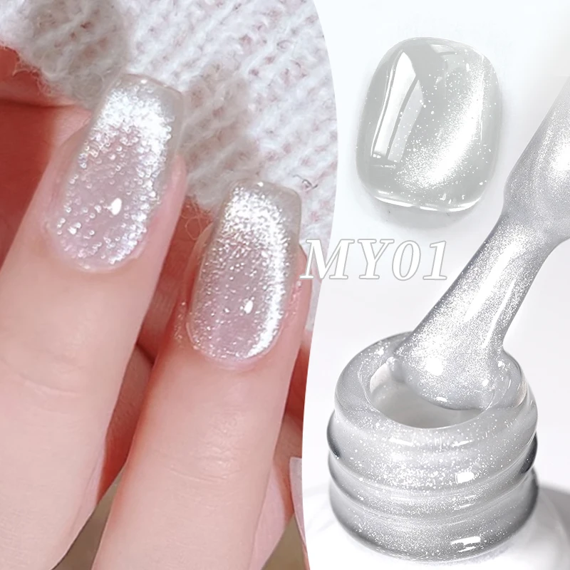 10ml Water Light Cat Gel Ultra Shine Sparkling Glitter Semi Permanent Soak Off UV Gel Nail Art Varnish Manicure