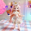 23cm BJD Doll Girl Body Toy 15 Joint Movable  Kawaii Doll With Fashion Clothes Soft Hair Dress Up Girls Toys Birthday Gift Doll 4