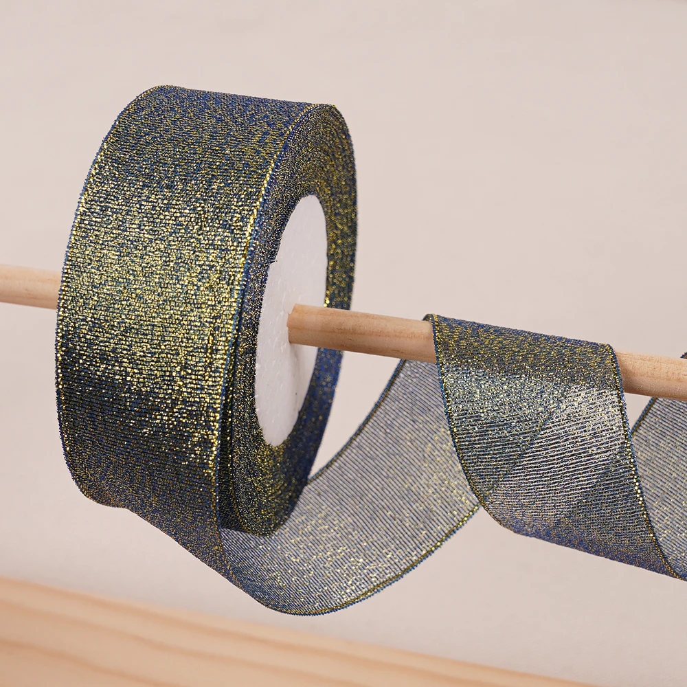 Glitter Ribbon Roll – 40mm, 22 Meters for DIY Crafts, Weddings, and Sewing Projects