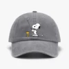 1pc "Snoopy" Printed Baseball Cap Unisex Retro Washed Distressed Sun Hat Outdoor Fashion Accessory Hat for Men & Women 4