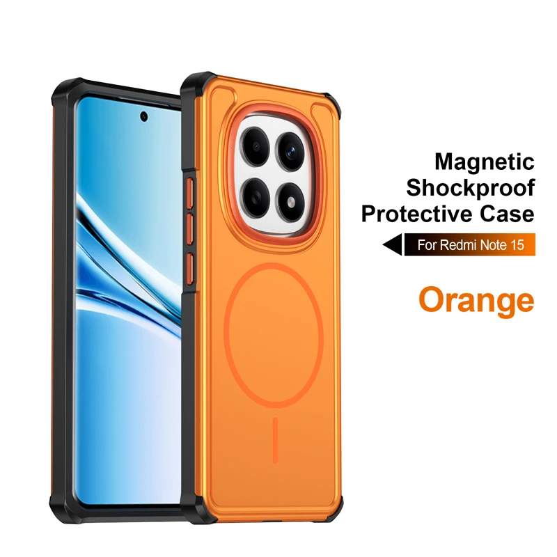 Armor Shockproof Matte Magnetic Phone Case with Magsafe Compatibility