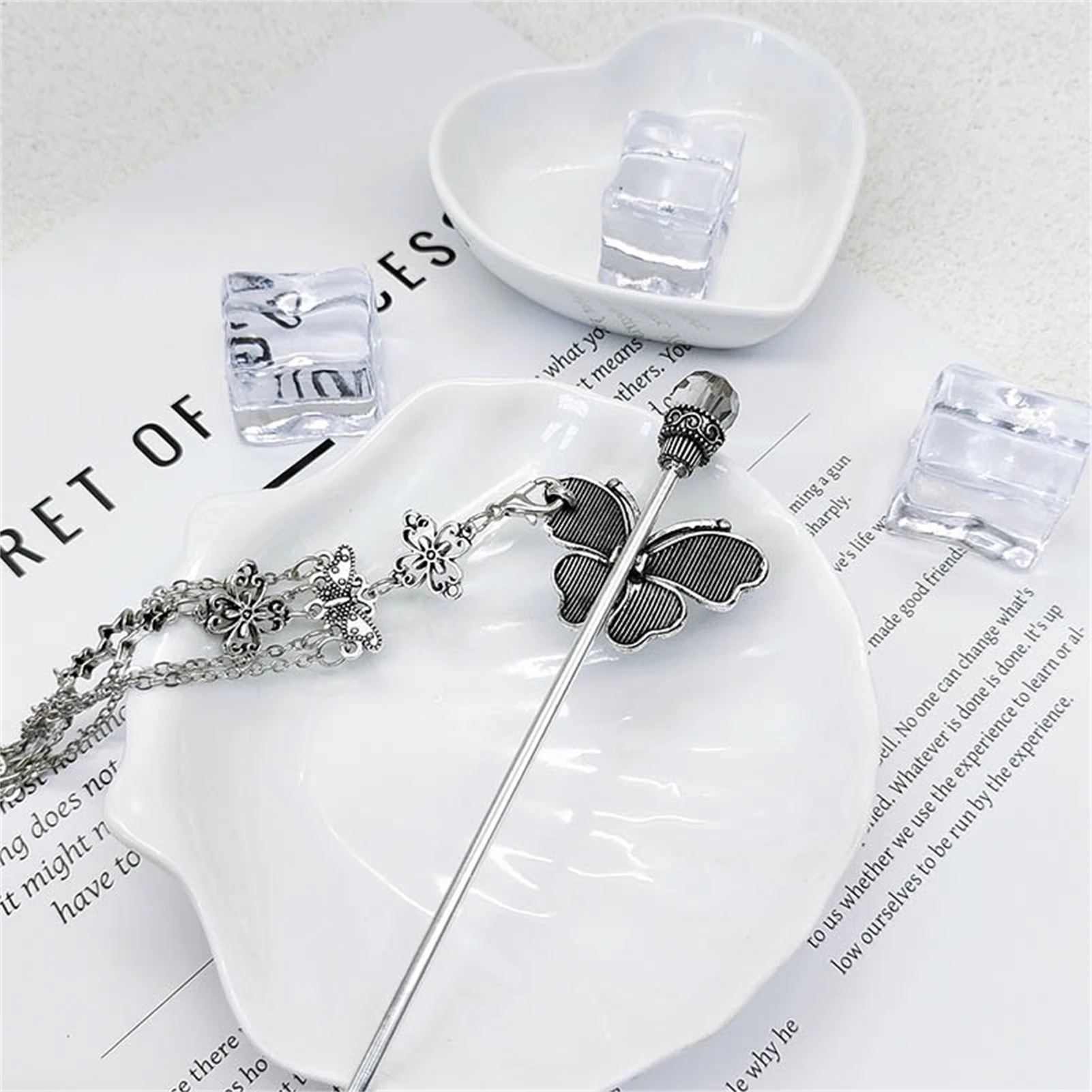 Neo Chinesischen Stil Haarnadel Für Frauen Elegante Schmetterling Quaste Haar Stick Vintage Reluster Metall Haarnadel Kleid Haar Zubehör – Detail 4