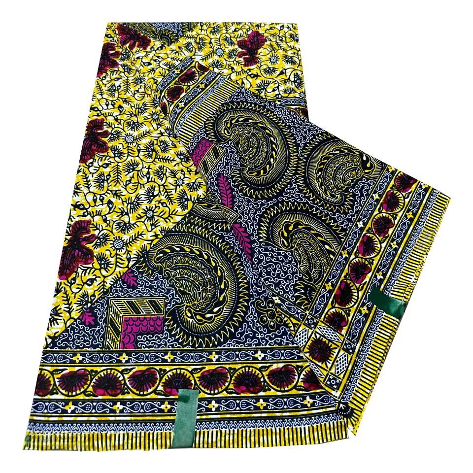 African Wax Fabric Clothing Fabric Cotton Super Hollandais Wax African Fabric Veritable Hollandais Wax Pagne For Women Cloth