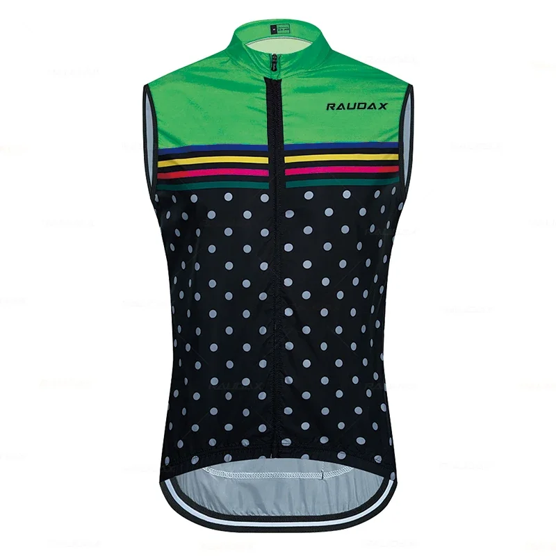 Raudax Cycling Jackets Unisex Bicycle Windproof Cycling Clothing Bike Maillot Sports Sleeveless Vest Light Thin Jersey