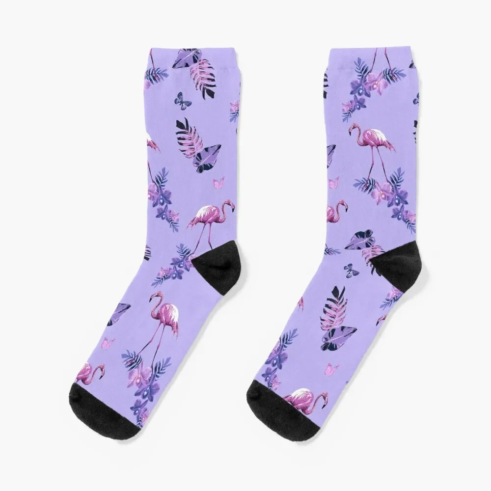 

Lavender Flamingo Toille Socks Heating sock Men's Women's Socks Men's