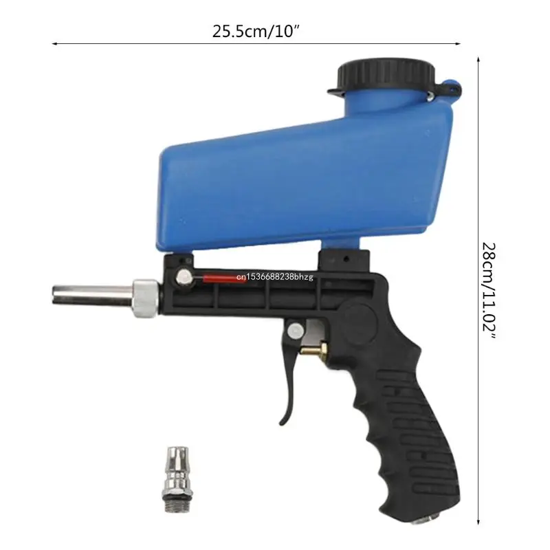 Pneumatic Air Sand Blaster Kit 90PSI Sandblaster Blast Nozzle Steel Tips for Paint Corrosion Prevention