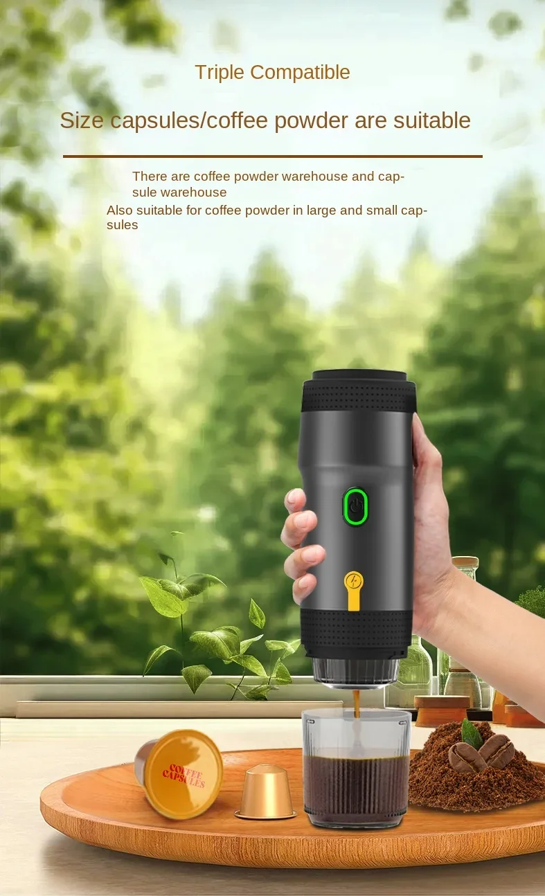 Description Picture 4 of itemPortable Fully Automatic Espresso Capsule Coffee Machine For Large and Small Capsules Of Coffee Powder Electric Coffee Machine