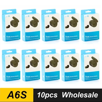 10Pcs Wholesale A6S TWS Wireless Headphones Bluetooth Earphone 5.0 Stereo Headset Earbuds with Microphone for ISO Android 1