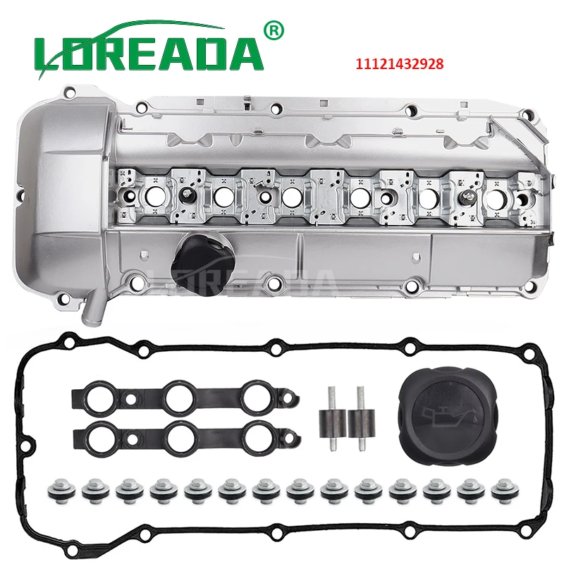 

11121432928 New Aluminum Engine Valve Cover Cylinder Head 11121748630 For BMW M52 M54 M56 E39 E46 X5 Z3 2.5 2.8 3.0L 11121748630