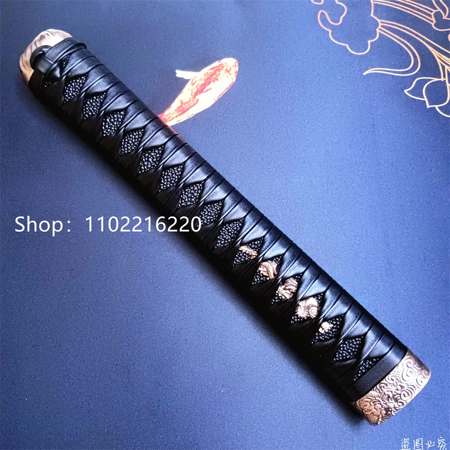 

Высококачественная ручка Tsuka из твердой меди, латуни, фучи, менуки, Кашира для японских и японских фитингов из искусственной кожи