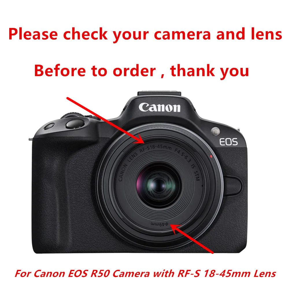 Canon EOS R50 R100 RF-S 18-45mm M50 M6 II Fujifilm XT30 XT200 XT100 XE4 XS10 15-45mm 렌즈 용 네오프렌 내부 케이스 카메라 가방