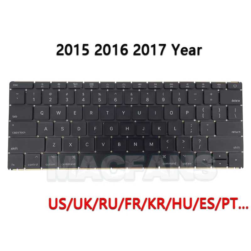 Substituição Original do Teclado do Portátil para Macbook 12 Polegadas A1534 Russo Alemão Espanha França Coréia Itália Reino Unido Eua Ano 2023 2023 2023 - Imagem 3