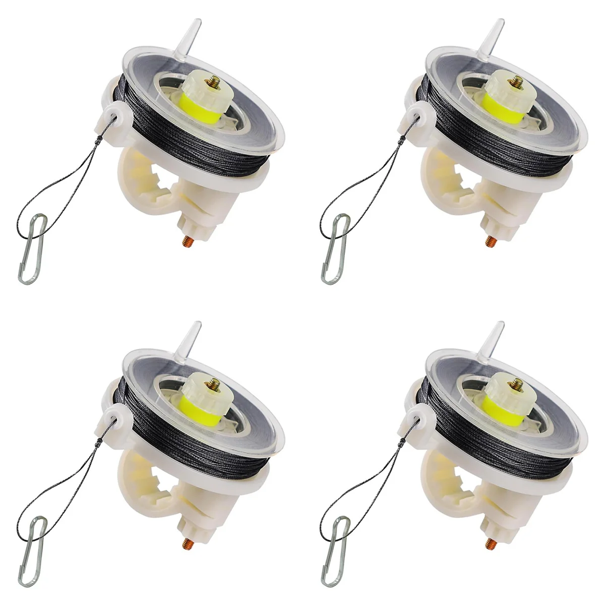 BAAU Trip Wire on Reusable Reel (4 Pack)-Early Warning Perimeter for All Devices 85FT Line on Easy Wind Reel