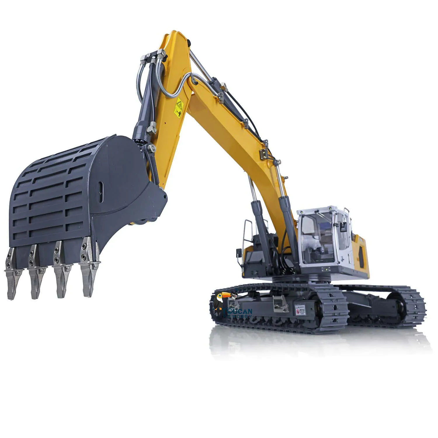 XDRC 1/14 945 Hydraulic RC Excavator Remote Control Painted I6S Radio System Rotating Light Truck Model ESC Motor Toys TH20590 3