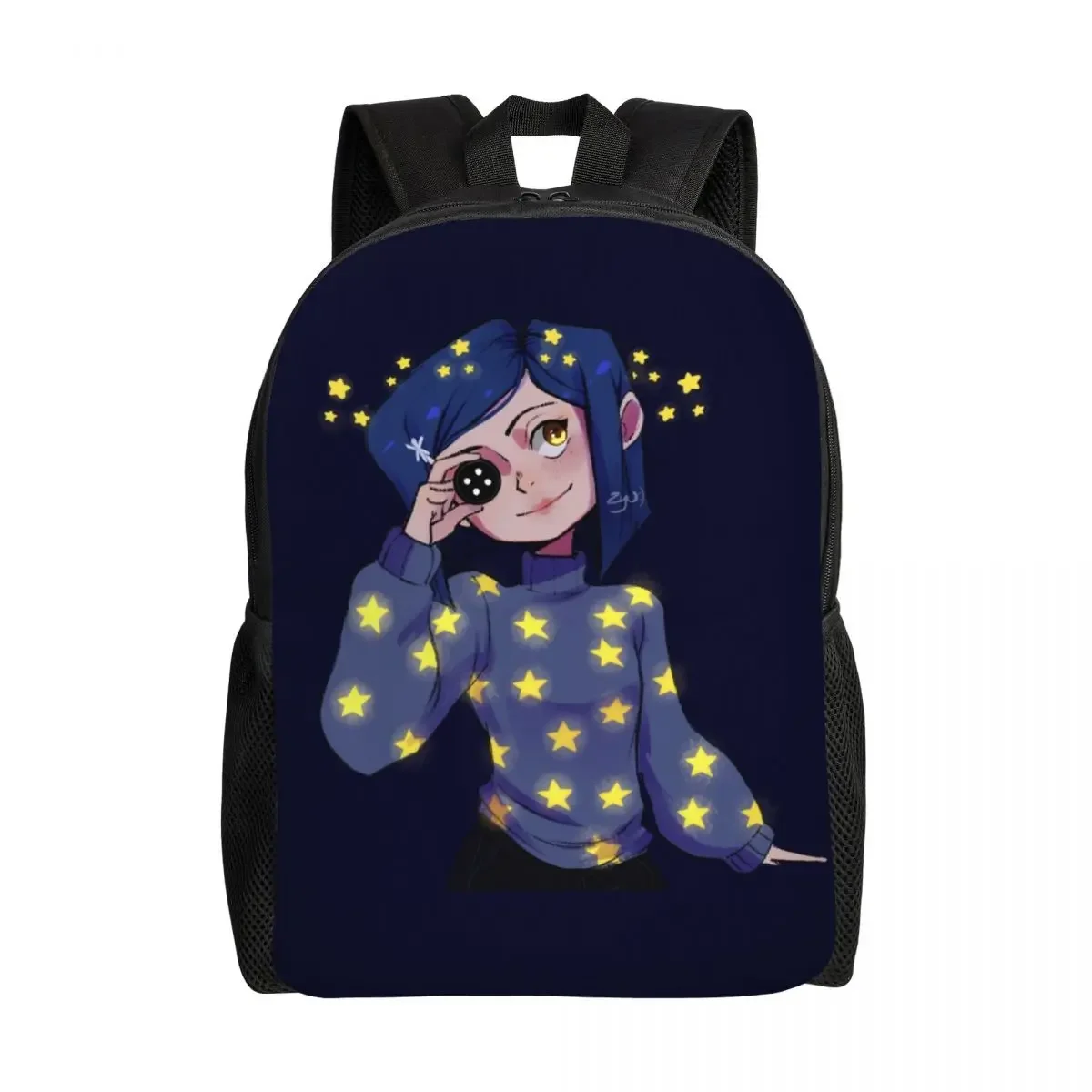 

Halloween Horror Movie Coraline Laptop Backpack Women Men Basic Bookbag for School College Student Bags