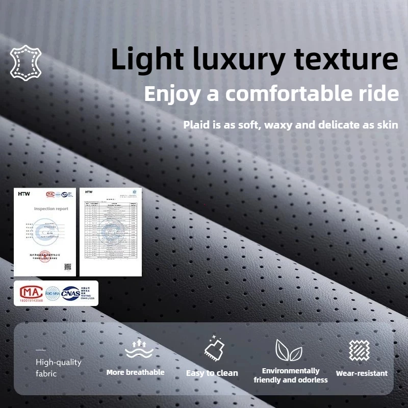 Car Seat Cover Nappa PU Leather Full Surround Anti-Slip Car Seat Protector Mat Front Seat Cushion Universal Interior Accessories