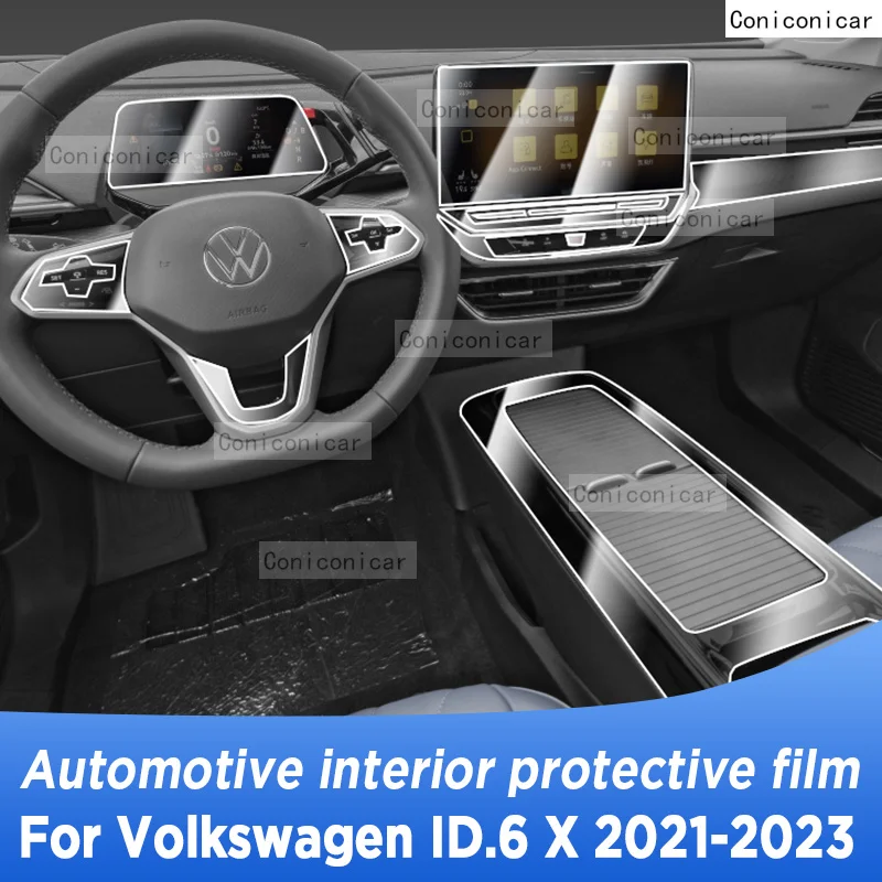 

Панель редуктора для Volkswagen ID.6 X 2021-2023, экран навигации, защитная пленка для автомобильного интерьера, аксессуары для защиты от царапин
