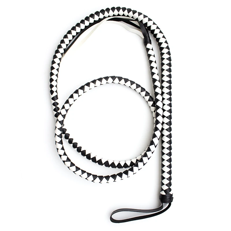 

190CM HorseWhip PU Leather BULLWHIP Horse Riding Whip with Wrist Strap