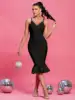 Bandage Dress Black Bodycon Dress Evening Party Elegant Sexy One Shoulder Birthday Club Outfit 2