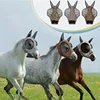1pcs Leopard Print Horse Fly Masks with Ears - Comfortable, Elastic & Durable Riding Gear for Horses 6