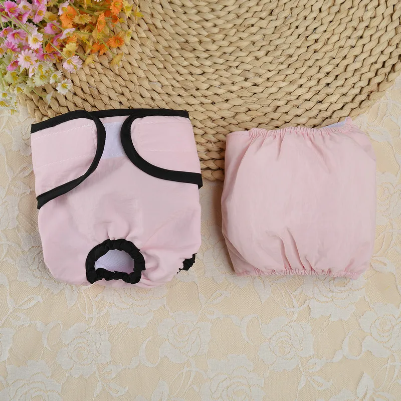 Washable Small Dog Pet Diapers Female Reusable Sanitary Panties Dogs Physiological Pants Shorts Pet Menstruation Supplies dog diapers pet diapers dog nappies dog shorts