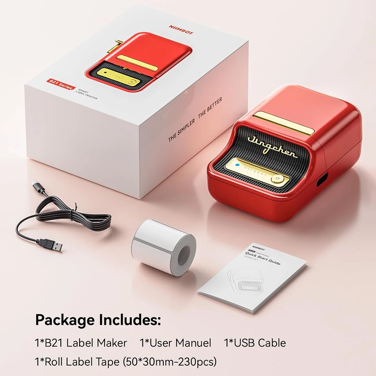 Niimbot B1 B21 Self-Adhesive Label Printer Sticker Bluetooth Mini Portable Thermal Label Maker Labeling Machine For Mobile