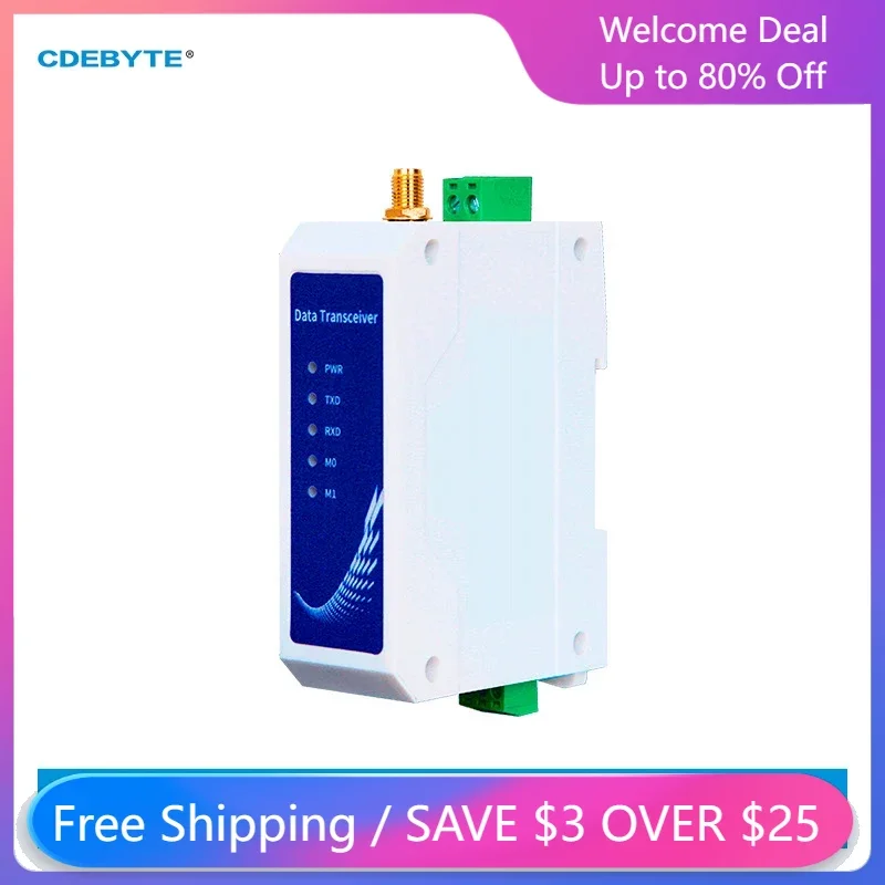 CDEBYTE LoRa Module 915MHz Industrail Grade Wireless Data Transmission 10KM 30dBm E95-DTU(900SL30-485)  DC8～28V RS485 Modbus