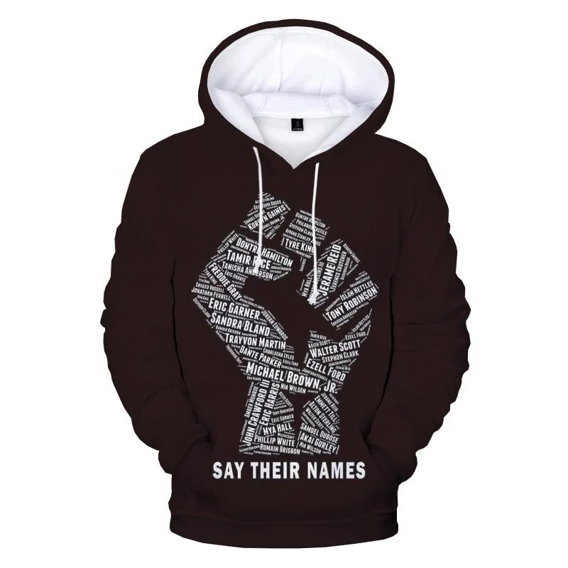 thumbnail image 1 of Sudadera con capucha con estampado 3D de Black Lives Matter para hombre, talla grande, manga larga, para primavera y otoño, para mujer, ropa para niños, 1 of 5
