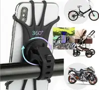 Universal Motorcycle Bicycle Shockproof Silicone Mount Phone Holder Stand Riding Cycling MTB Bike Phone DVR GPS Support Bracket - Image 2