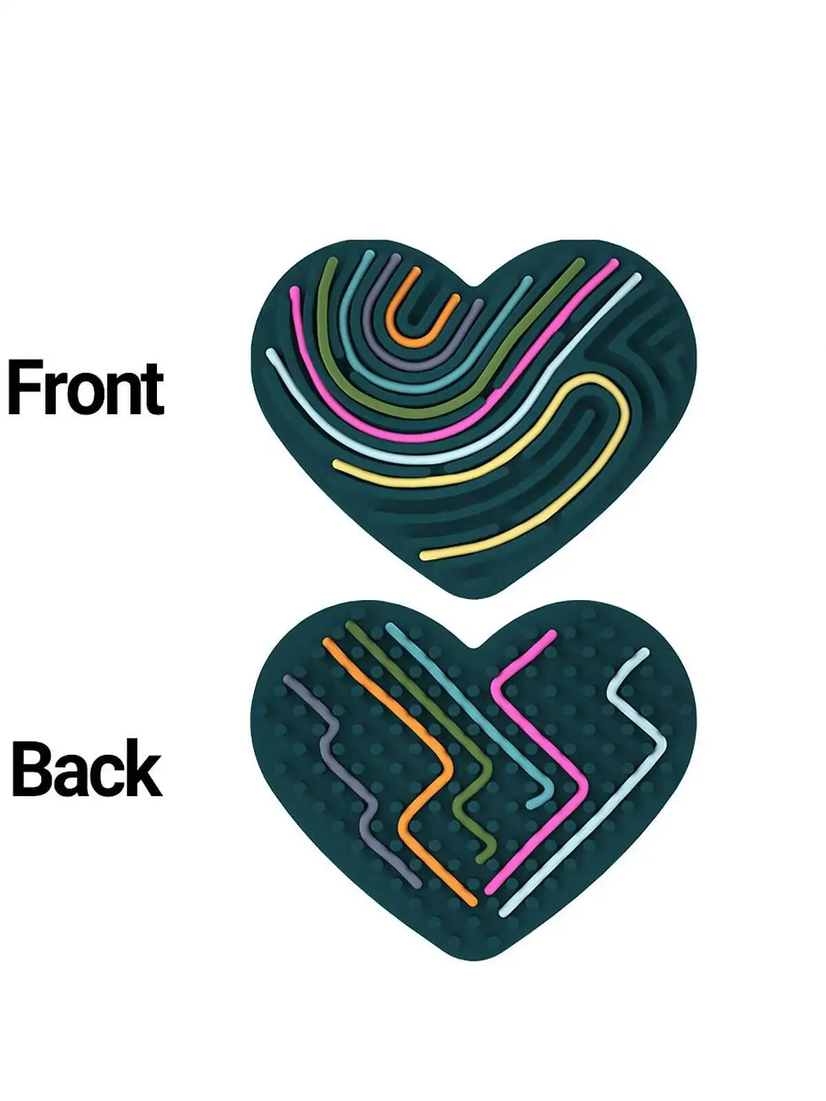 1Set Sensory Activity Board, Duble Sided Design Busy Board for Fine Motor Skill, Silicone Fidget Toy Adults for Travel 3