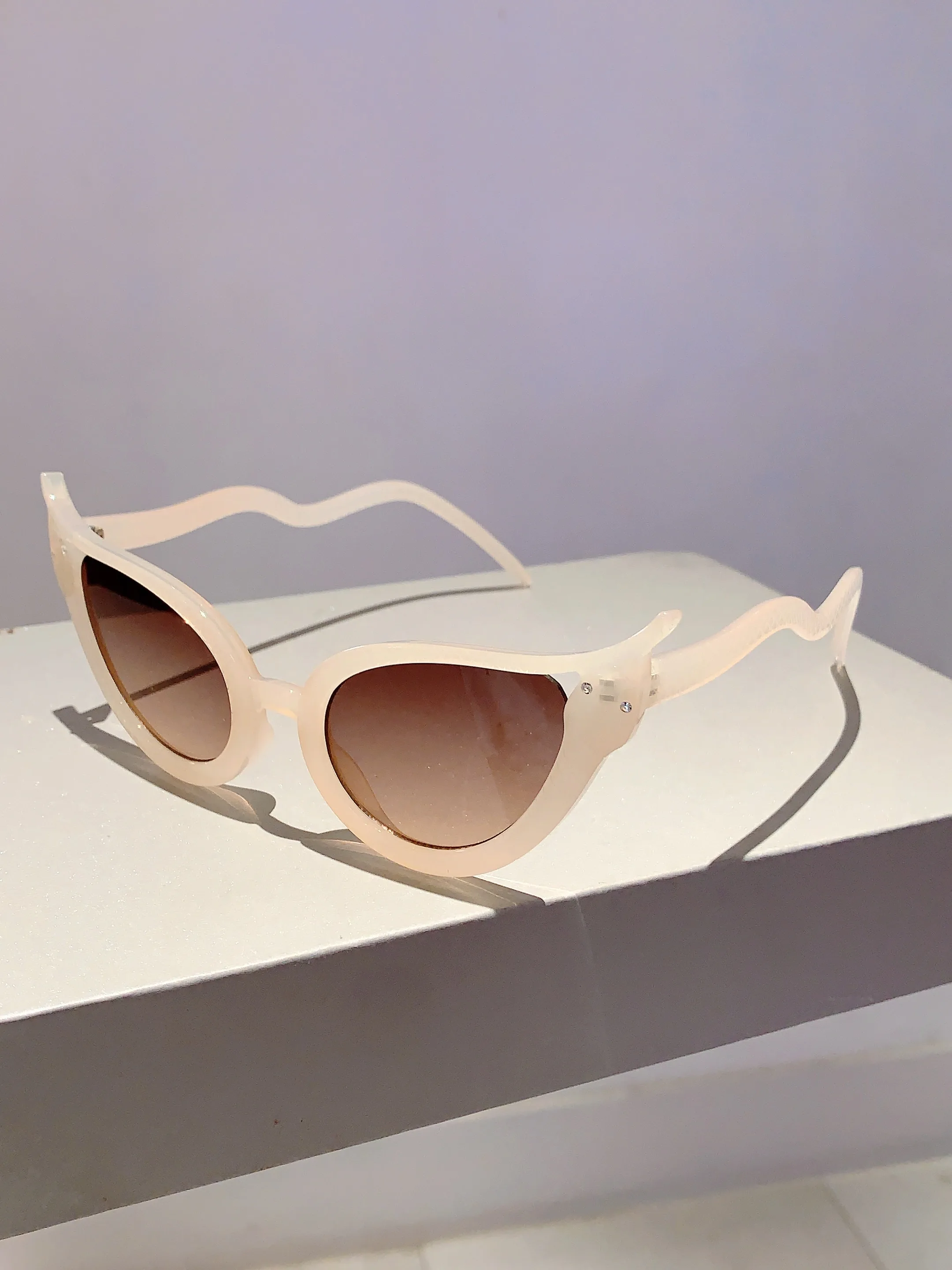 Kammpt neue Cat Eye Sonnenbrille Mode Vintage Schlangen form Rahmen mehrfarbig für Frauen stilvolle trend ige Marke Design Schatten Brillen – Detail 6