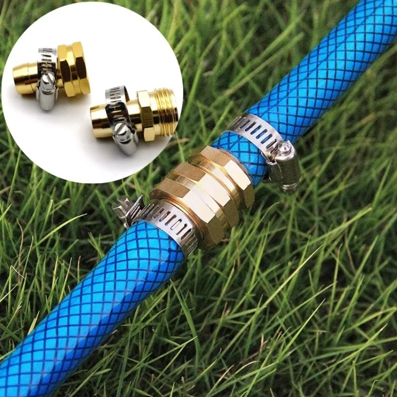 3/4-5/8 Garden Hose Service Connector with Clamp Suitable for 3/4 or 5/8 Garden Hose Fittings Durable Service Connector