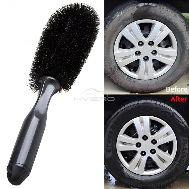 1/2X roue de lavage de voiture Handtruck moto bord souple moyeu brosse jante épurateur pneu poussière combinaison ensemble outils de nettoyage accessoires 4