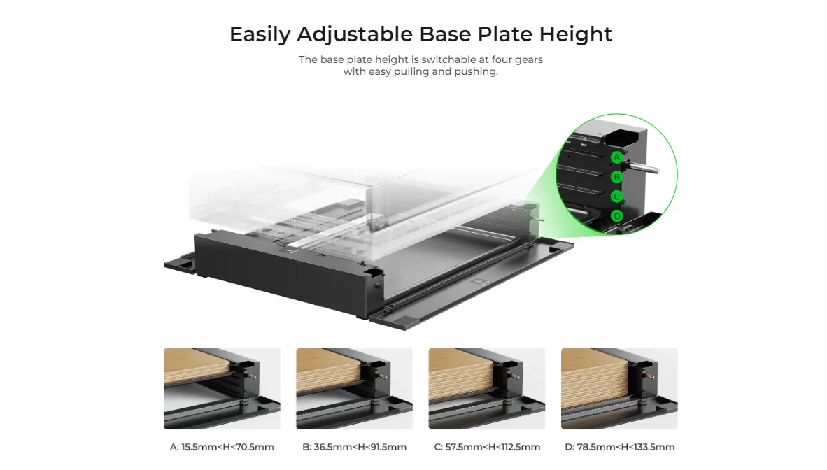 XTool Riser S1 Per Incisore Laser - Altezza 125mm, 76.5x56.1x9.4cm - Espande Spazio Di Lavoro - Foto 12