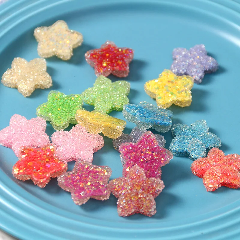 

10 шт. блестки пентаграмма аксессуары из смолы летние цвета разбитые бриллианты DIY серьги ручной работы шпилька для волос