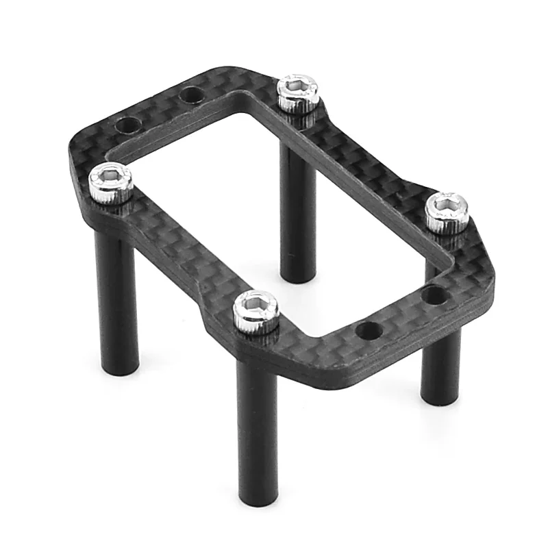 Vue de dessus du plateau ESC 6s en fibre de carbone pour ARRMA, montrant le support de ventilateur