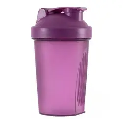 Premium 400ML Leakproof Shaker Bottle with Stainless Steel Ball - BPA Free - 400ml (PURPLE)