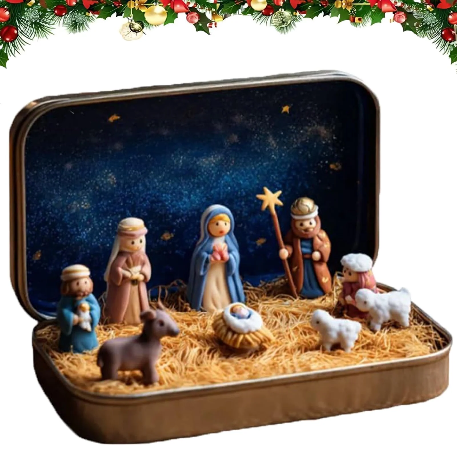 Mini Nativity Scene Jar 1