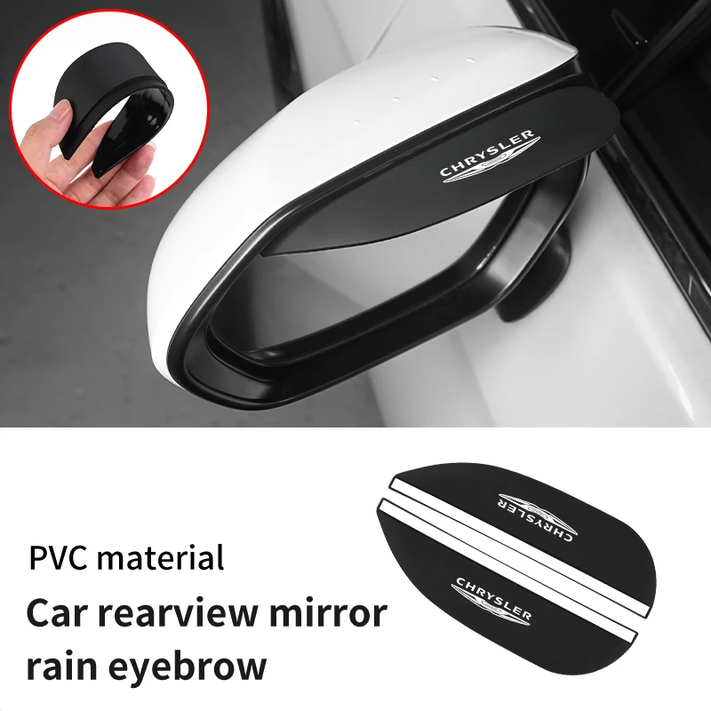 2Pcs Car Mirror Rain Protector Pvc Specchietto Retrovisore Copertura Antipioggia Per Chrysler 300C Pt Cruiser Grand Voyager Pacifica Town