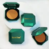 Poudre pressée foncée 4 couleurs, poudre mate pour peau foncée, longue durée, imperméable, fard à joues de maquillage de marque 1