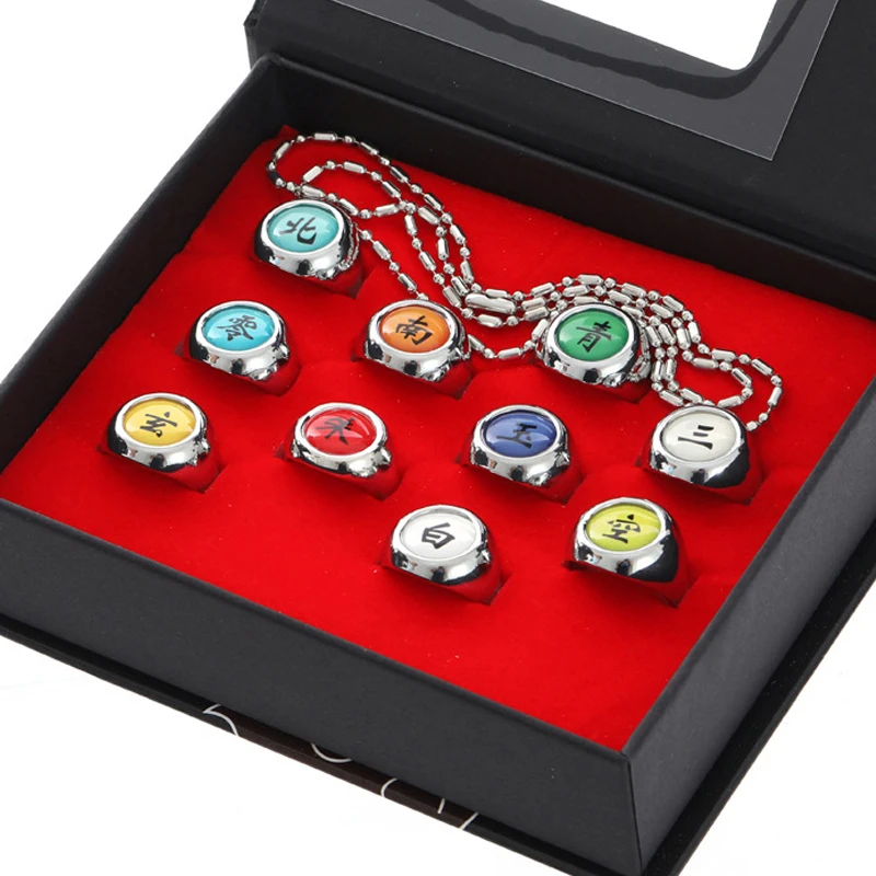 Anillo Itachi Uchiha Naruto Akatsuki Cosplay Anime Con Caja