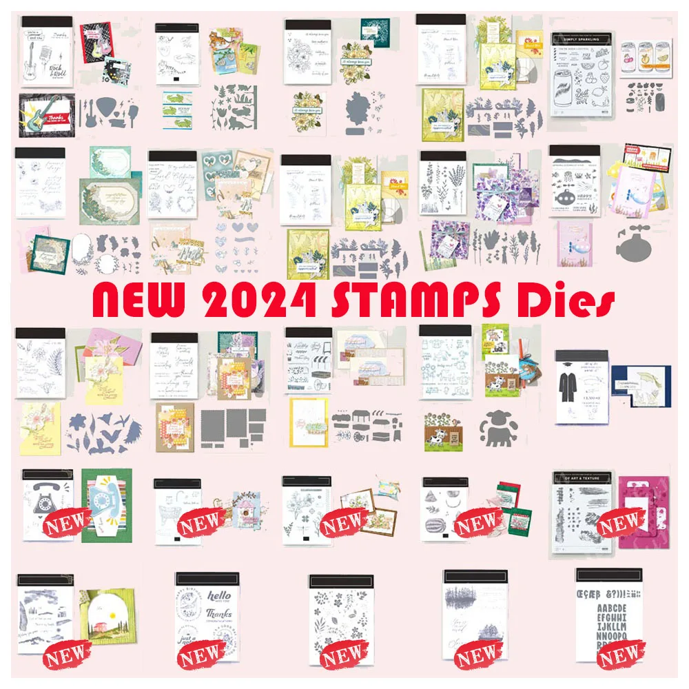 

New 2024 Clear Stamps Dies Mini Gatalog DIY Card Decorative Stampin Scrapbook Dies Easter Valentine's Day Craft Handmade