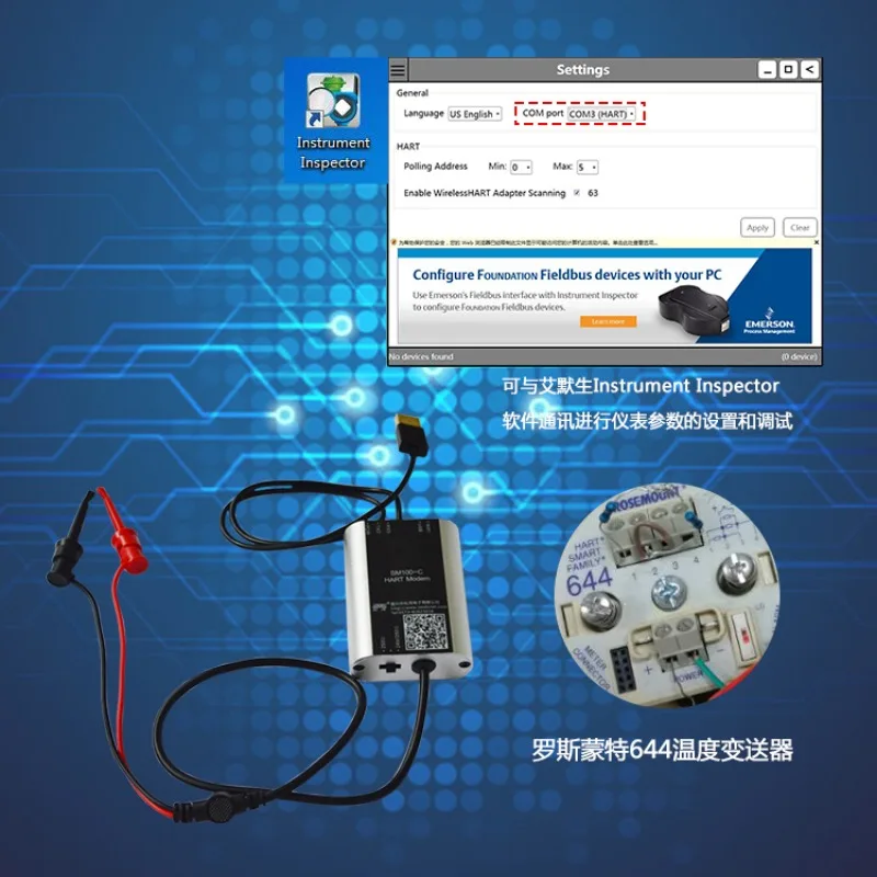 Modem, built-in 24V + resistor