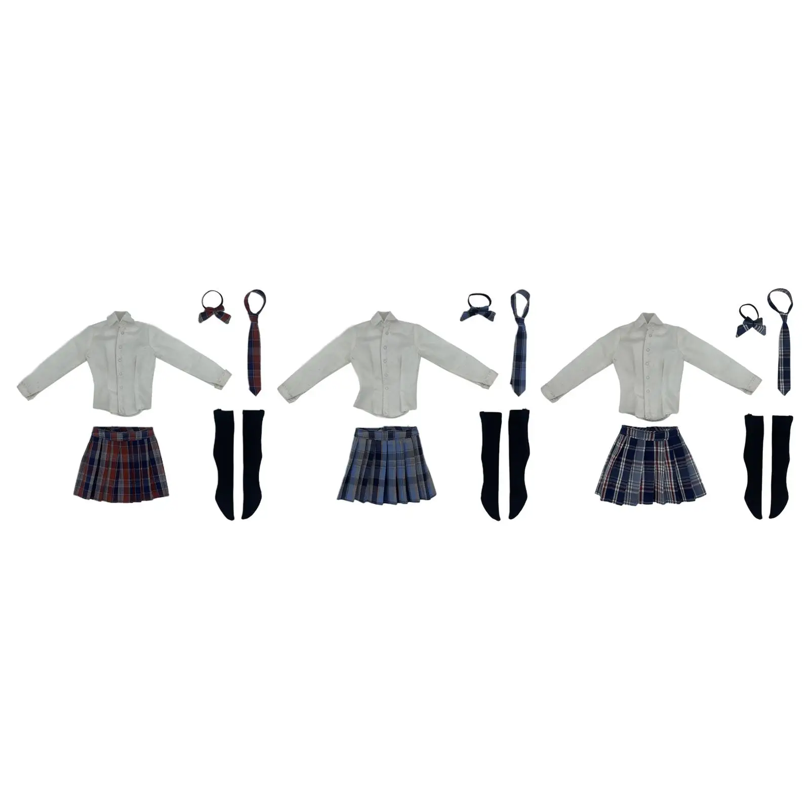 1/6 School Uniform Set JK Suit for 12`` inch Female Action Figures Accessory