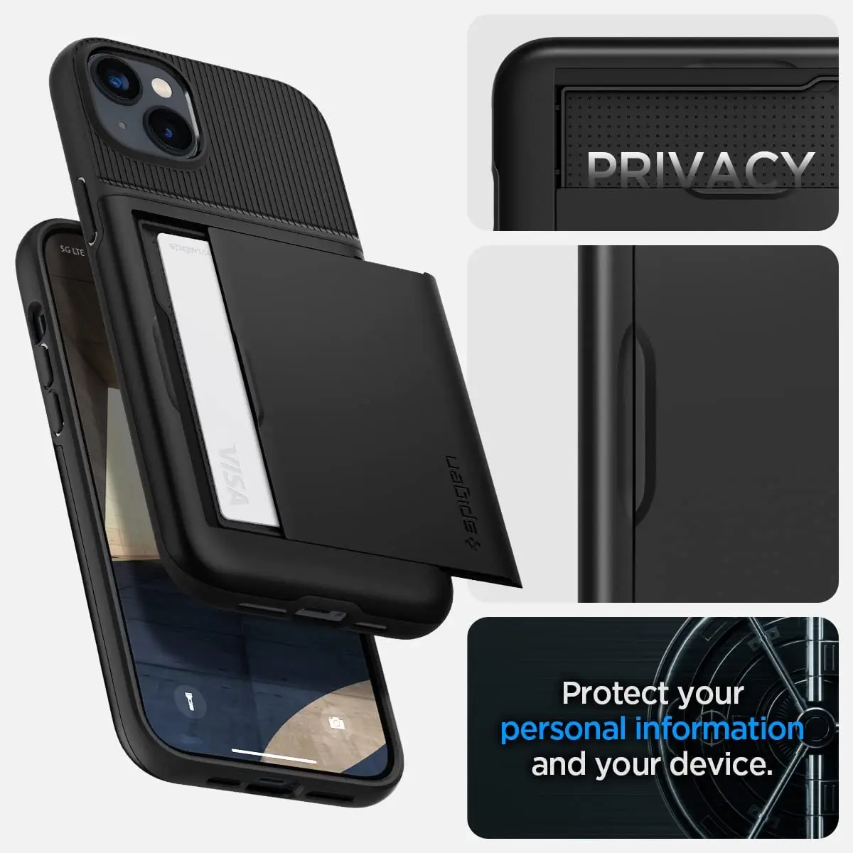 For iPhone 11 Pro Max Case, Spigen Slim Armor CS Card Slot Holder Card  Wallet