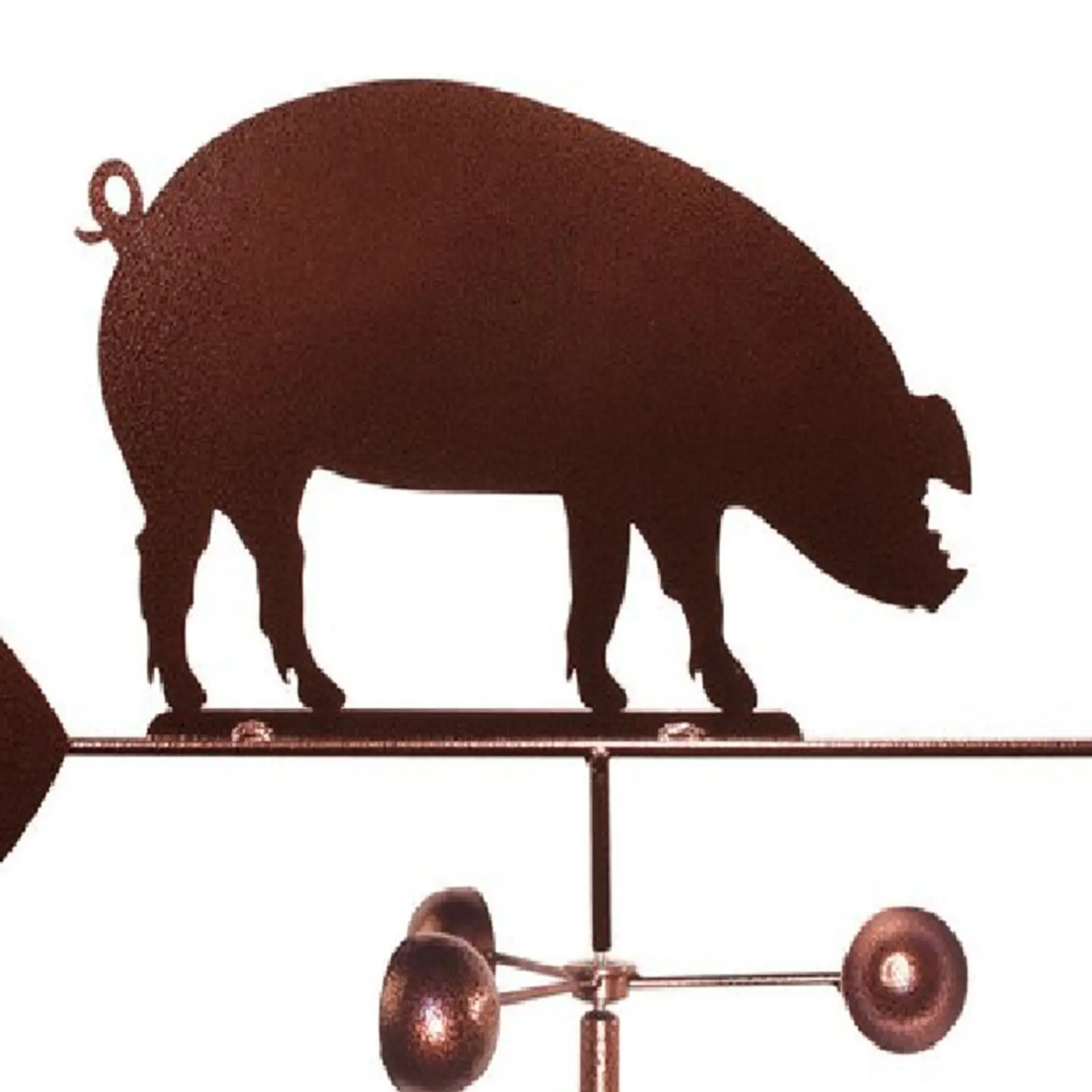 Weather Vane with Pig Figure Home Outdoor Measuring Tool Gifts for Garden