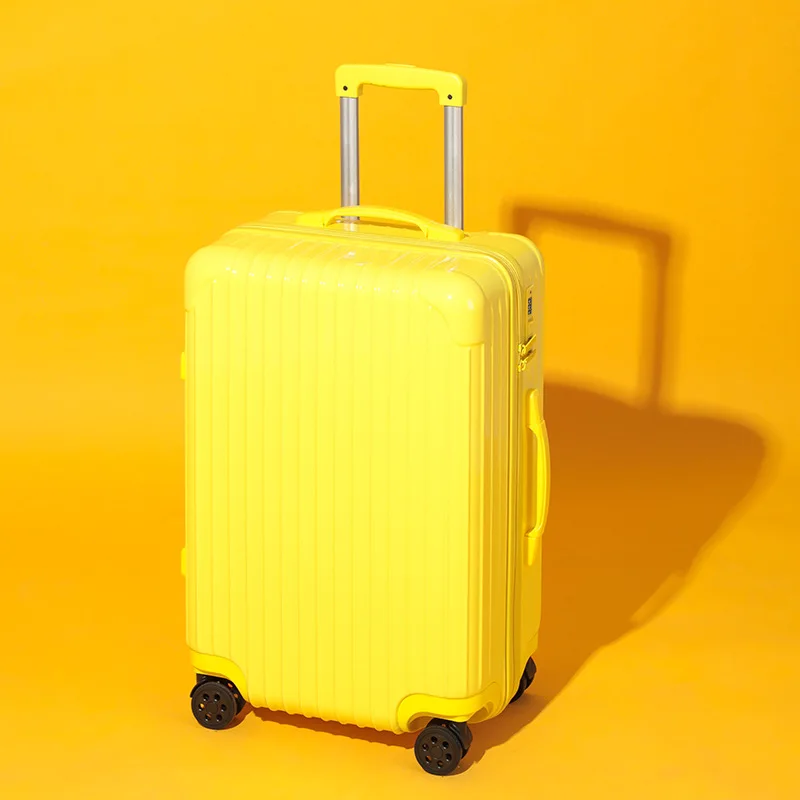 PLUENLI Aluminium Frame Luggage Men's and Women's Suitcase